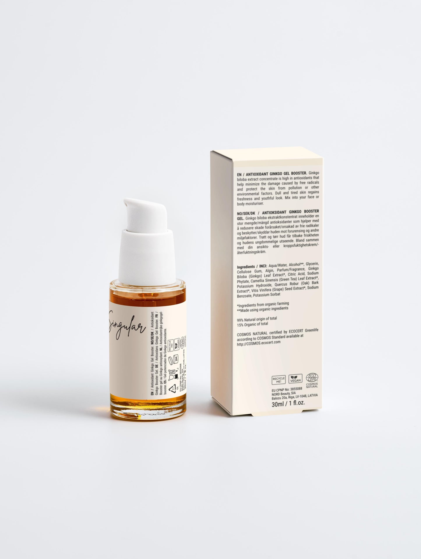 Gel Antioxidante de Ginkgo Booster, 30 ml